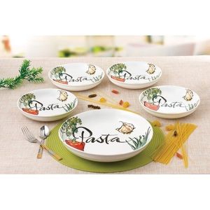 Lorren Home Trends 10pc porcelain pasta set-5pc x2